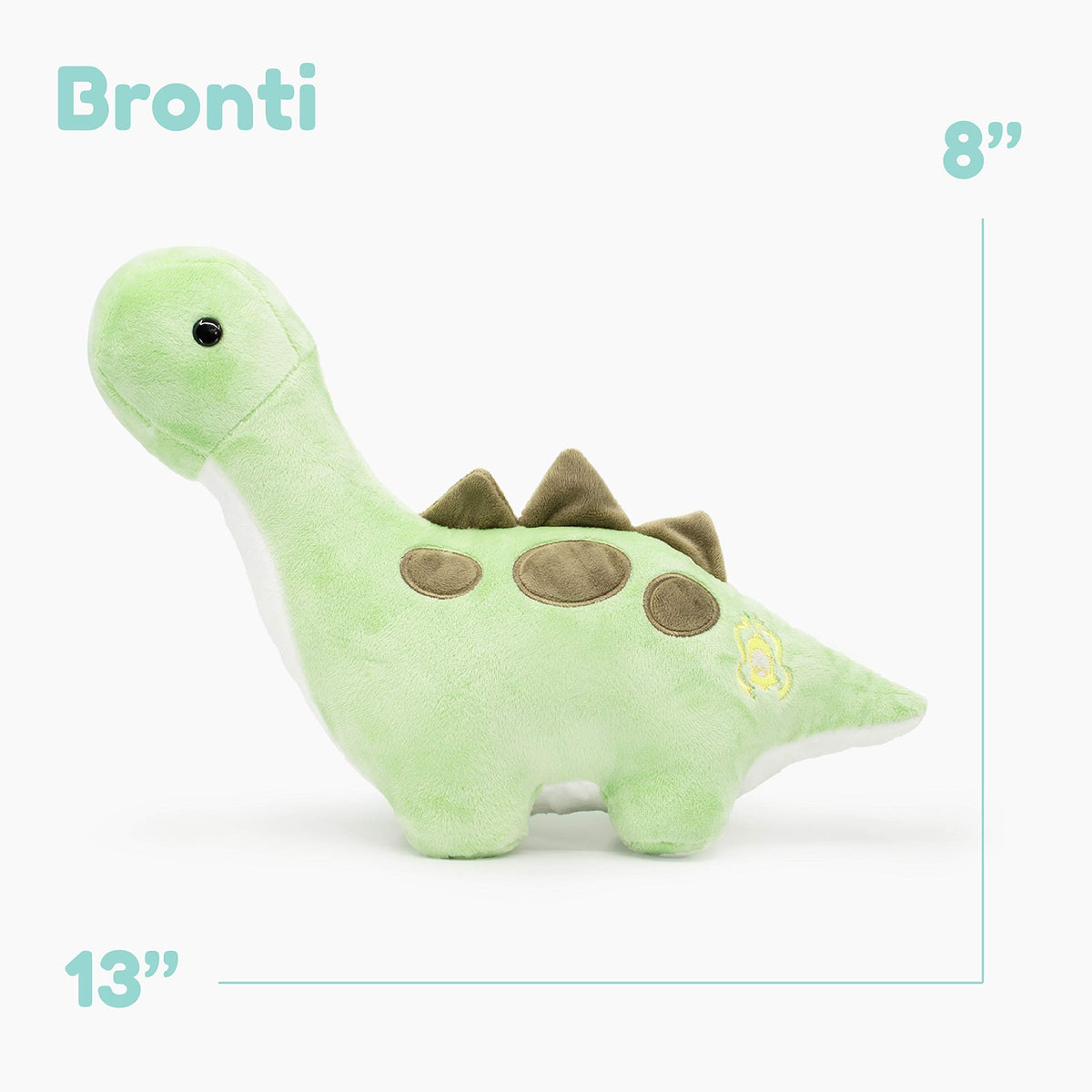 Bellzi Brontosaurus Bronti close-up shows ultra-premium plush material.