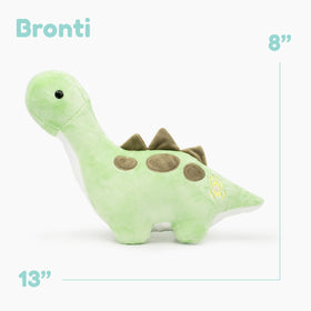 Bellzi Brontosaurus Bronti close-up shows ultra-premium plush material.