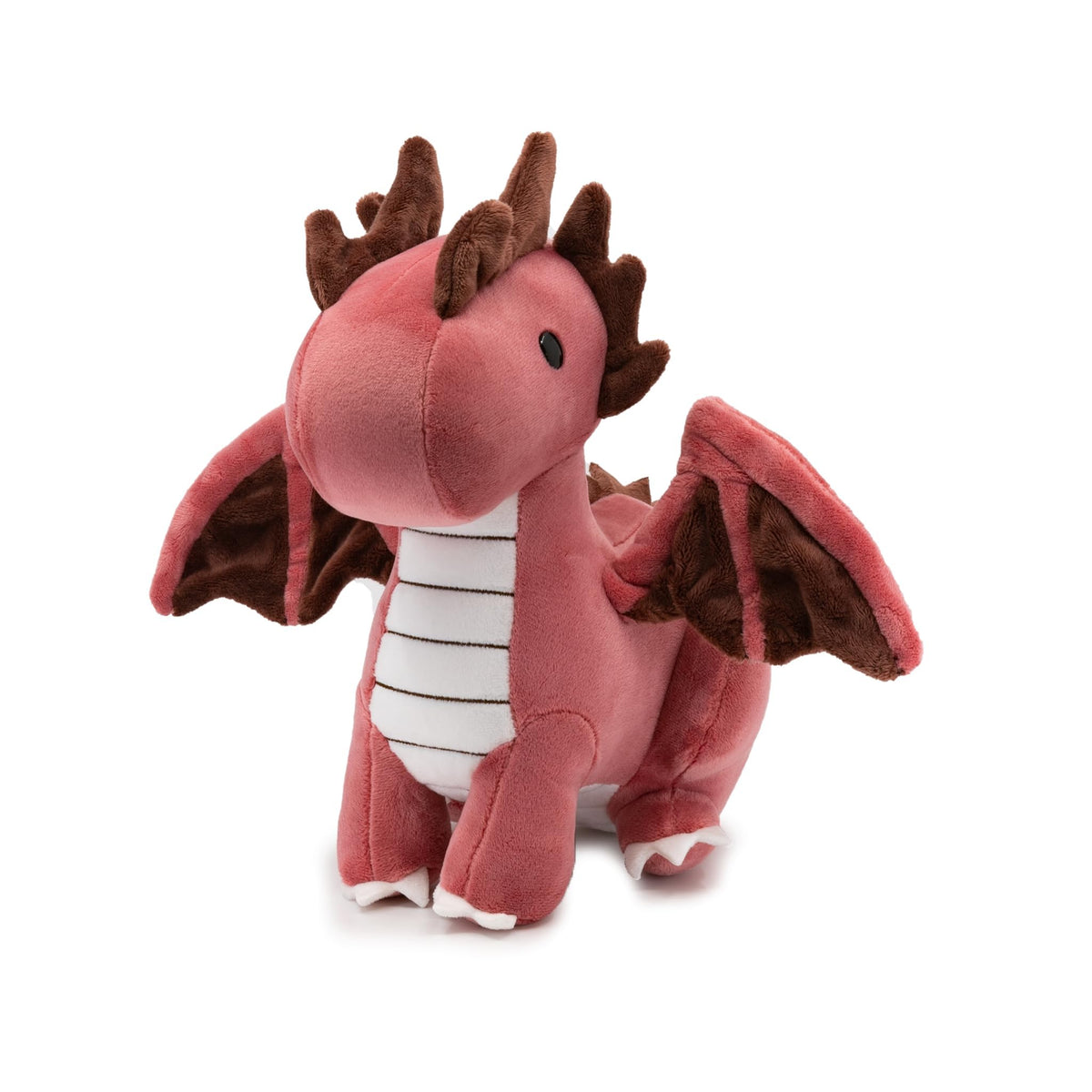 Bellzi Fire Dragon close-up face shows soft plush for comforting hugs.