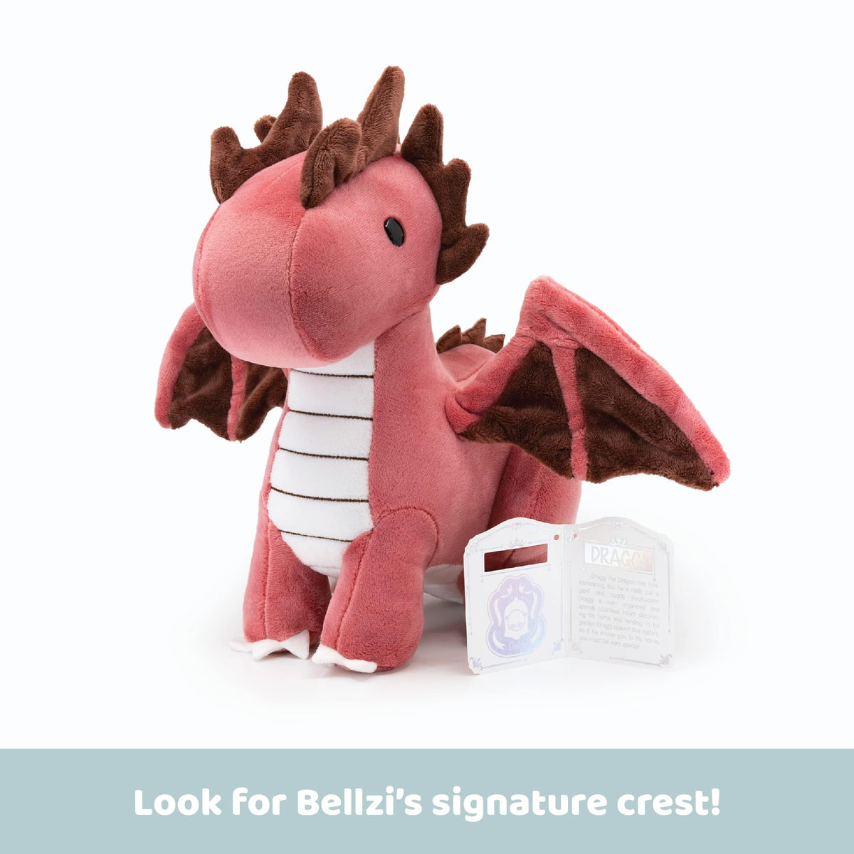 Bellzi Fire Dragon soft plush fabric invites cozy snuggles at night.