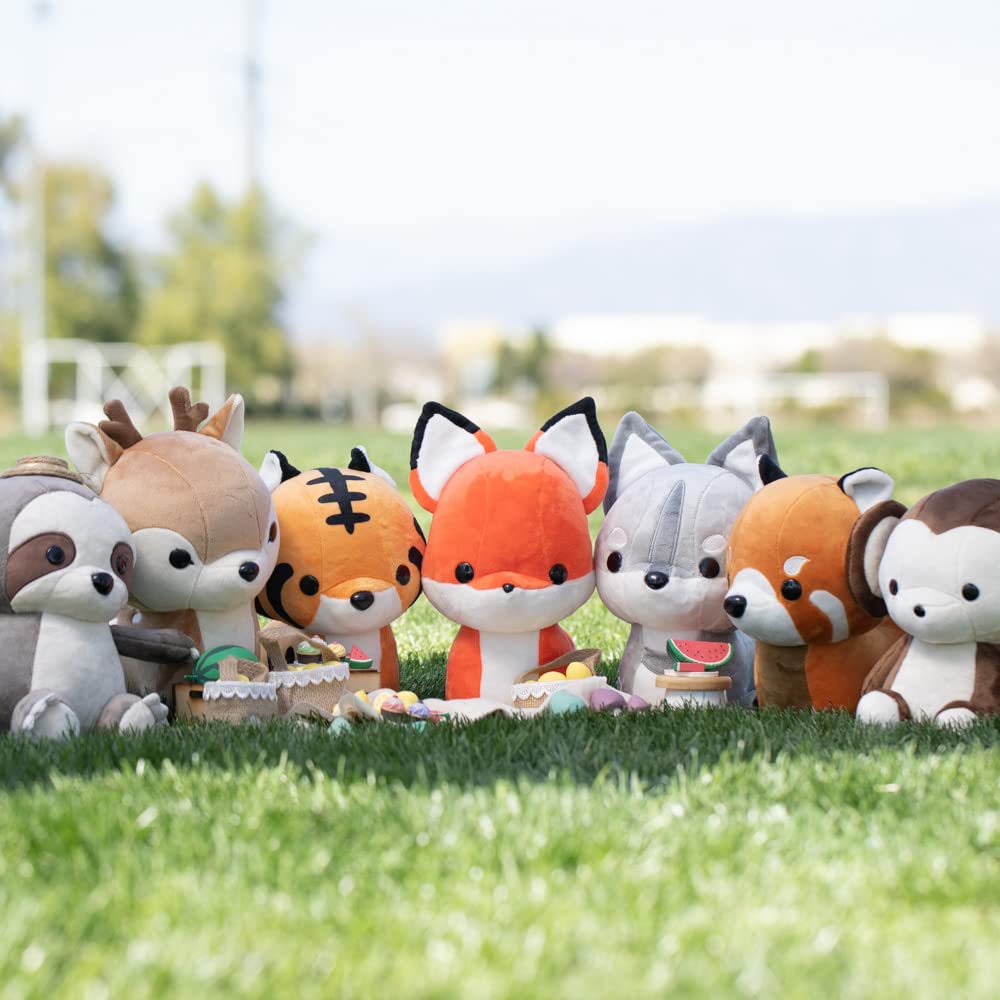 Bellzi Orange Foxxi snuggle-time scene perfect bedtime companion.