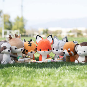 Bellzi Orange Foxxi snuggle-time scene perfect bedtime companion.