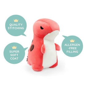 Bellzi Rexxi size 6-inch 11-inch plush, compact for travel and naps.
