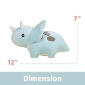 Bellzi Seri Triceratops face close-up showcasing adorable expression for imaginative play.