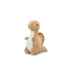 Bellzi Spinosaurus plush body close-up highlighting ultra-soft fabric for cuddling.