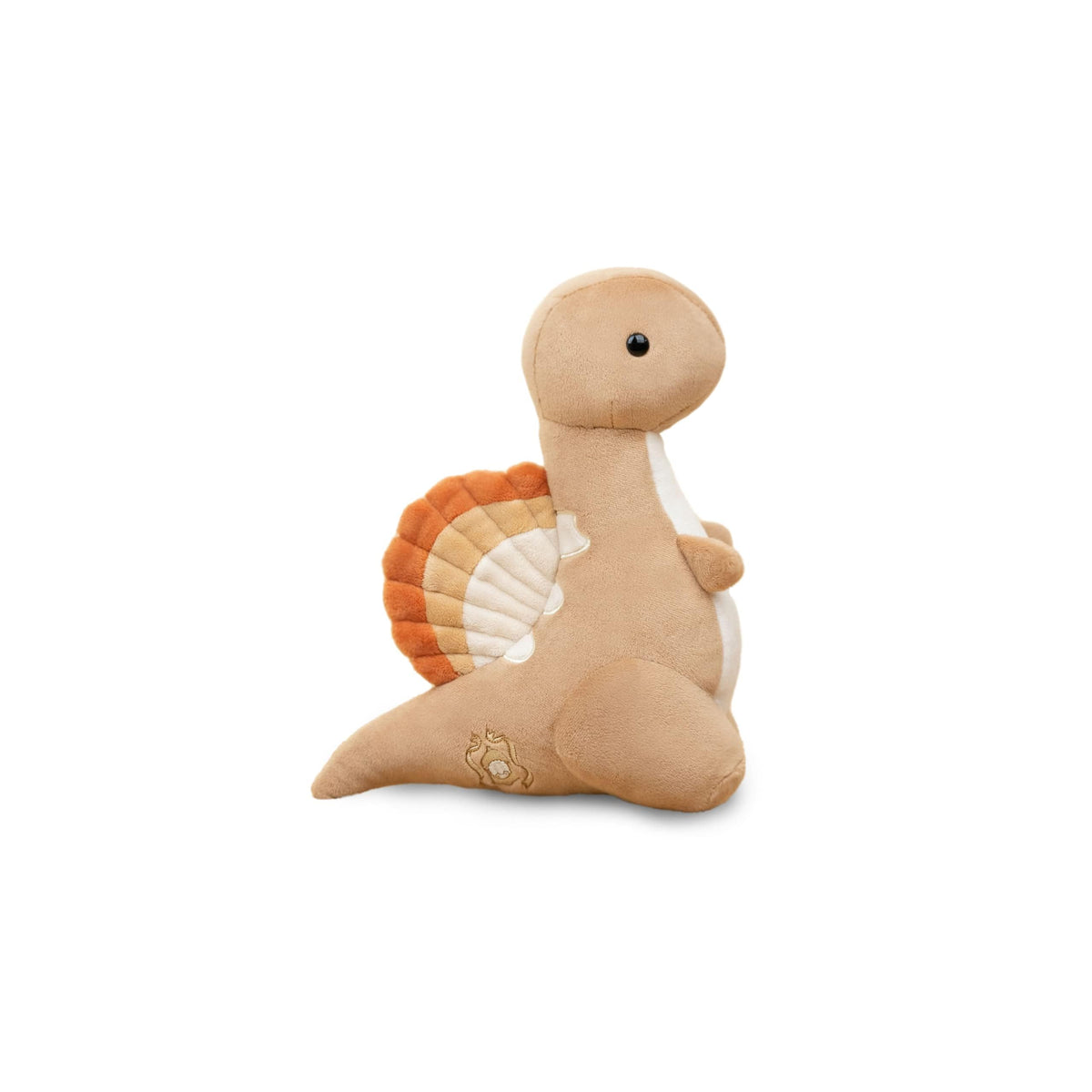 Bellzi Spinosaurus plush stitching highlighting reinforced seams for durability.