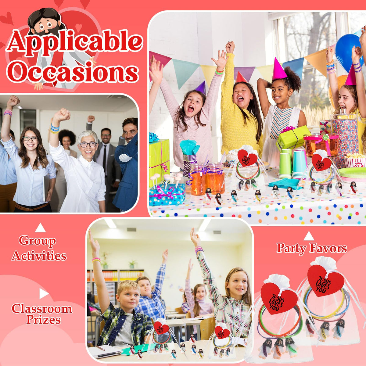 Bememo bulk set packaging image suitable for events and church activities.