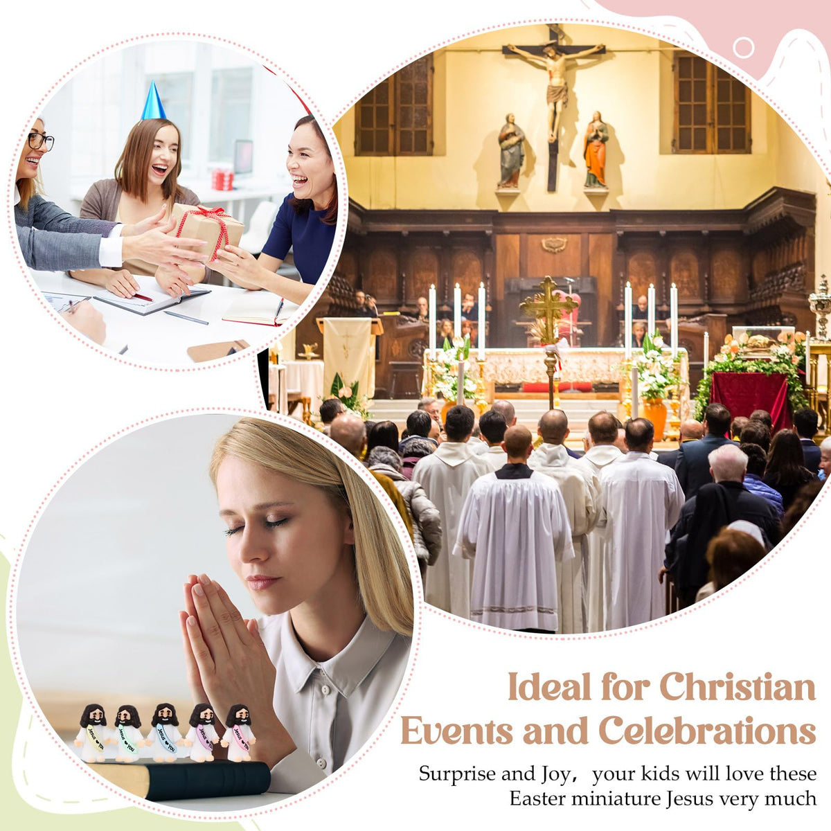 Bememo Easter gift figurines for church activities and holiday celebrations.