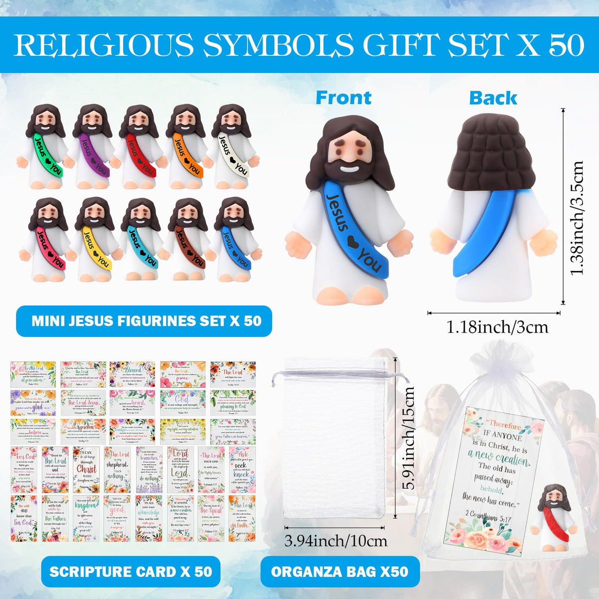 Bememo Easter party religious favor ideas with colorful figures
