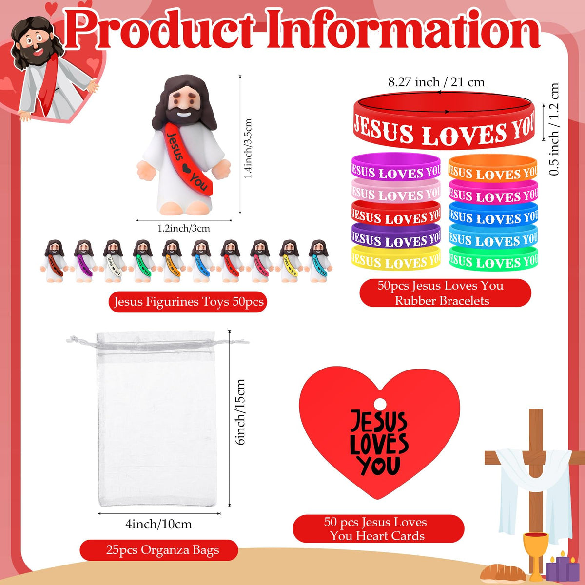 Bememo Jesus loves you bracelet close-up, a wearable faith symbol.