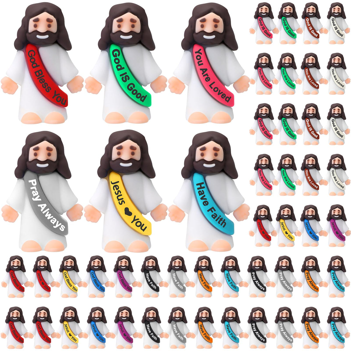 Bememo little Jesus figure cassock colors for versatile decoration and gifting.