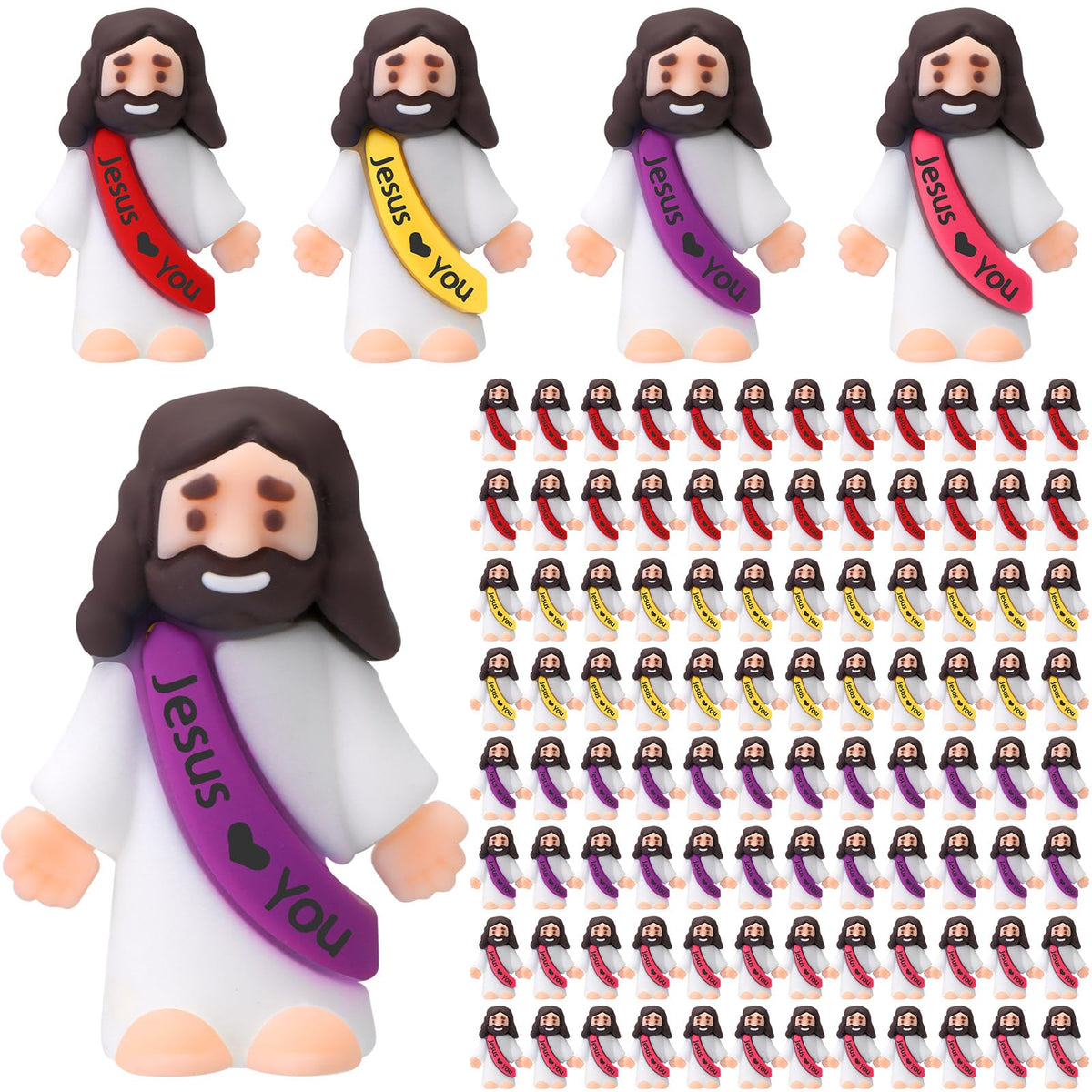 Bememo little Jesus figurine close-up, ideal Easter party favor and classroom reward.
