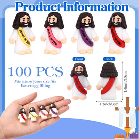 Bememo little Jesus figurine colorful pocket toy, great for gifts and party props.