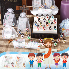 Bememo white organza bags 50-count perfect for elegant religious party favors
