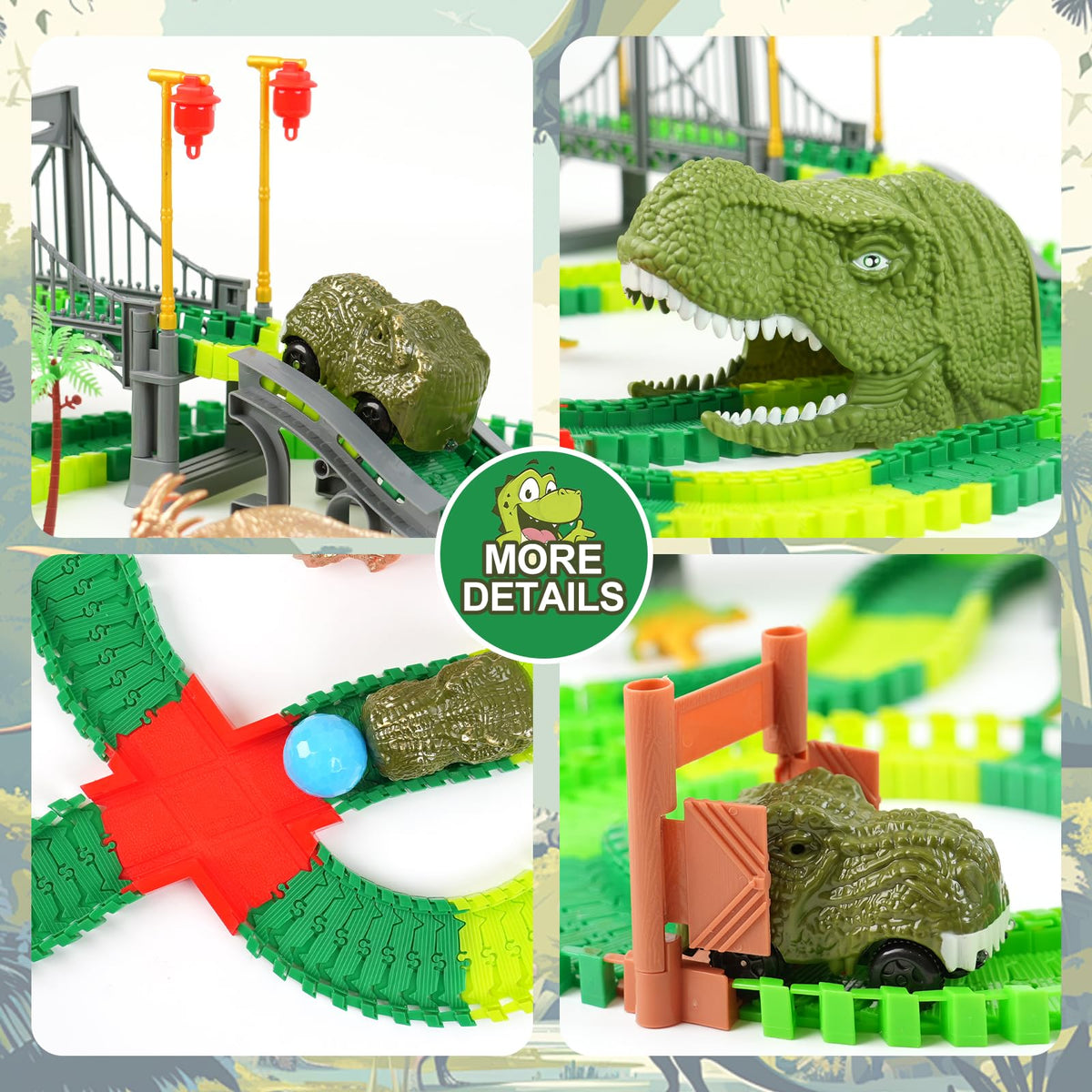 BEMITON eight dinosaur models inspire storytelling adventures.