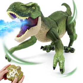 BEMITON remote dino walking across the floor for immersive play