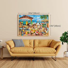 BenBen 1000-piece puzzle full table assembly shows large workspace.