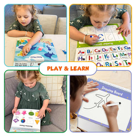 BenBen Busy Book fruits and vegetables page introduces healthy choices.