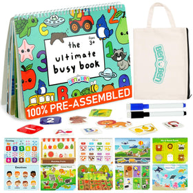 BenBen Busy Book numbers tracing page boosts early numeracy and fine motor skills.