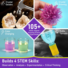 BenBen crystal growing kit displays bright crystals with clear guidance