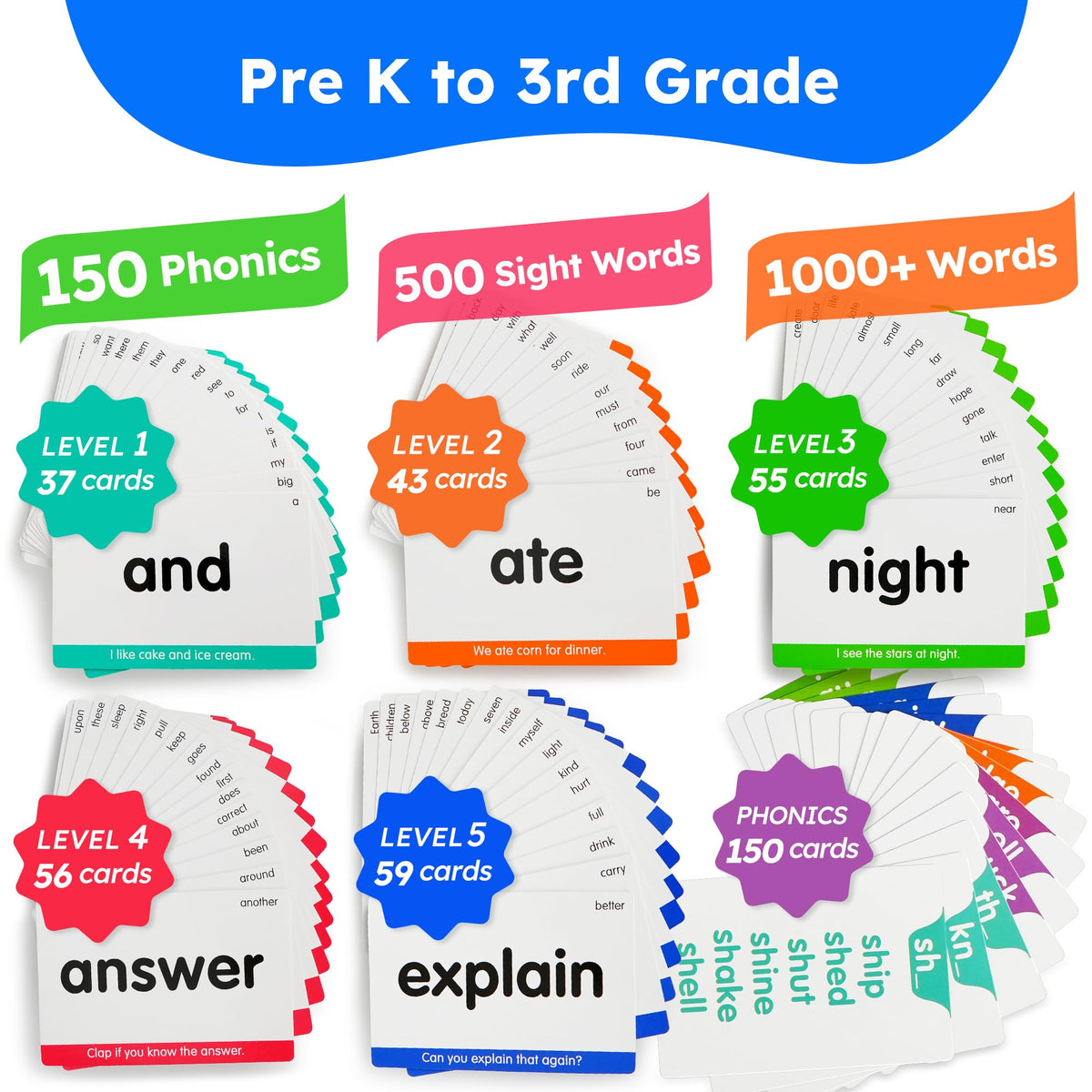 BenBen double-sided cards balance visuals with bold fonts for early readers.
