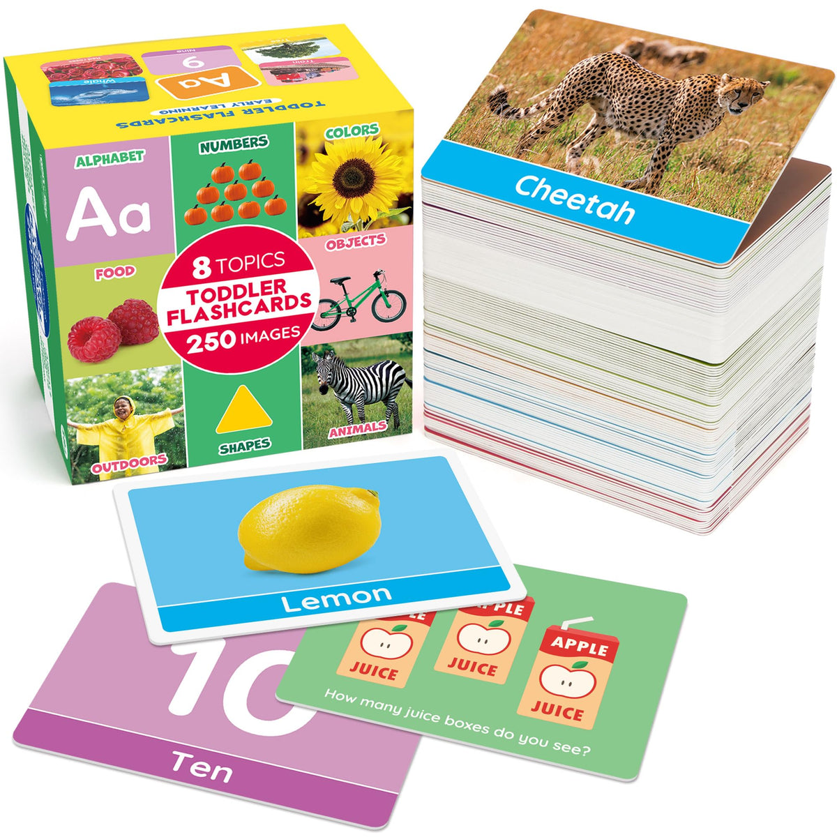 BenBen flash cards for toddlers with letters and real images for early literacy practice