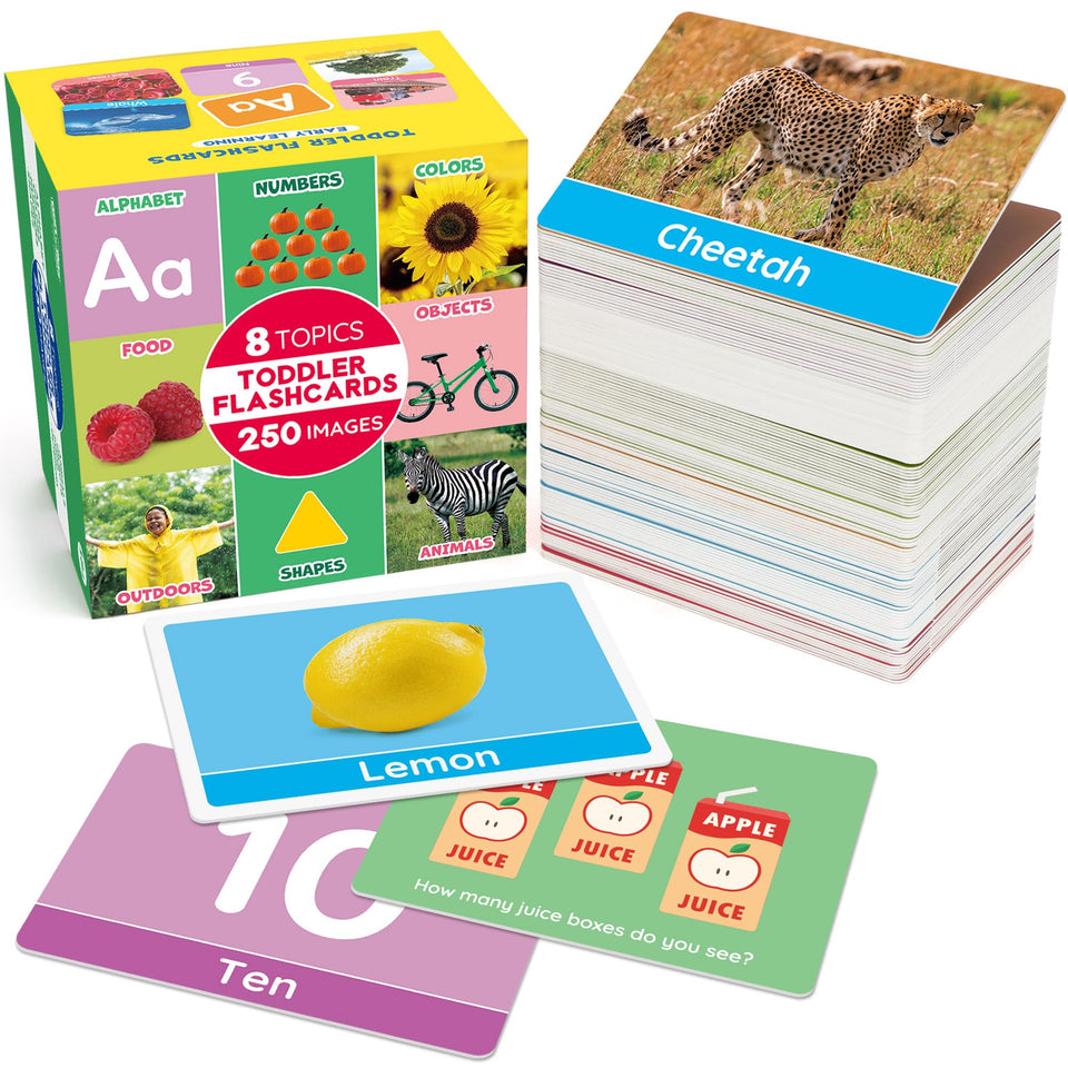 BenBen flash cards for toddlers with letters and real images for early literacy practice