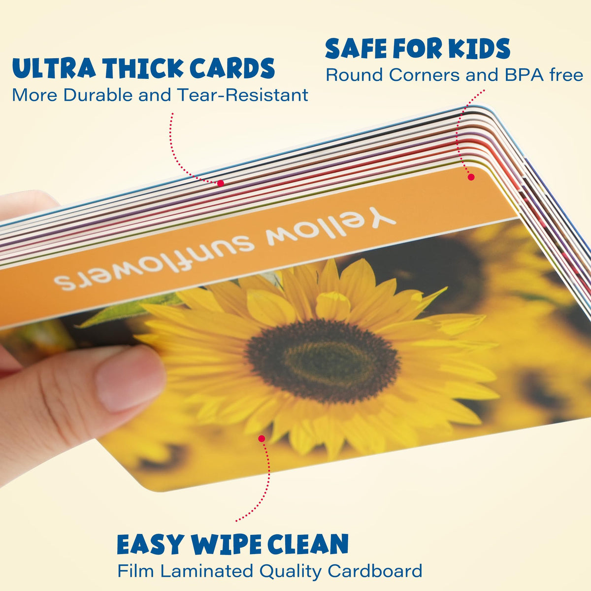 BenBen flash cards for toddlers display numbers with large fonts for easy counting