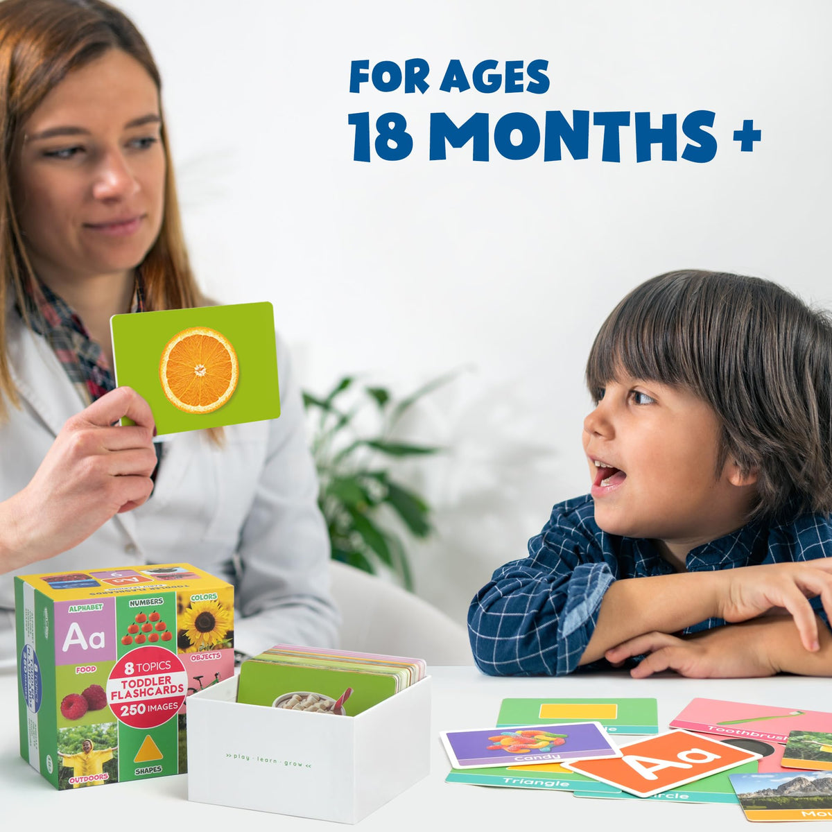 BenBen flash cards for toddlers highlight shapes with bold fonts for recognition