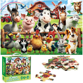 BenBen 48-piece floor puzzle farm animals with large pieces for little hands