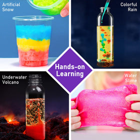 BenBen geodes and potion experiments arranged for tactile discovery