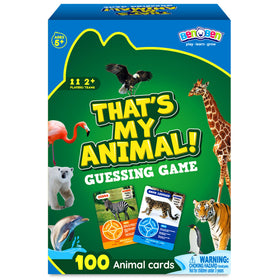 BenBen Guess The Animal Card Game: 100 animal cards for interactive learning
