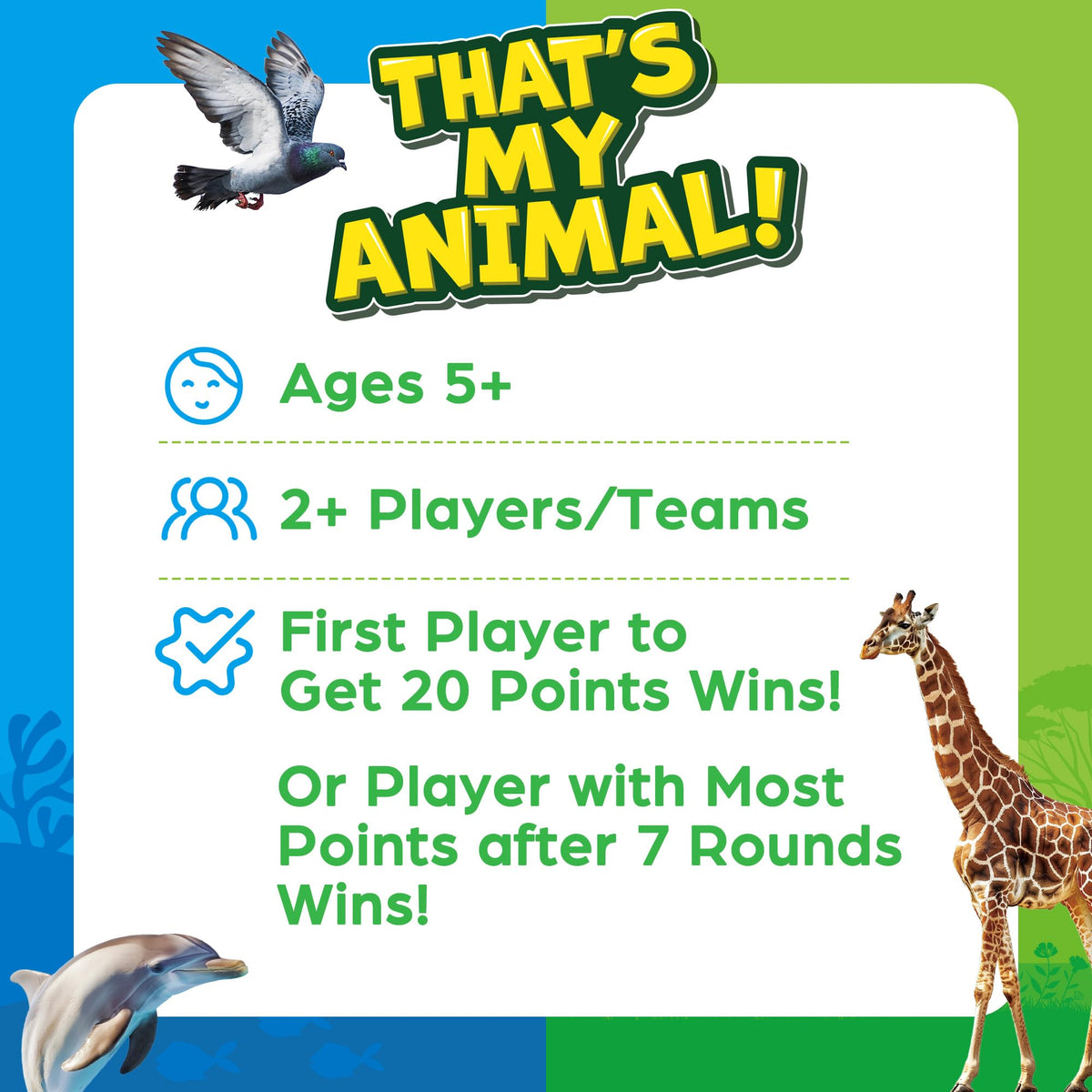 BenBen Guess The Animal Card Game: compact 5.5x4 inch cards