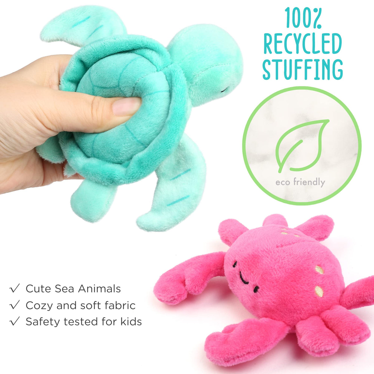 BenBen octopus plush with bright colors for imaginative play.