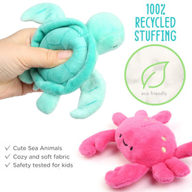 BenBen octopus plush with bright colors for imaginative play.