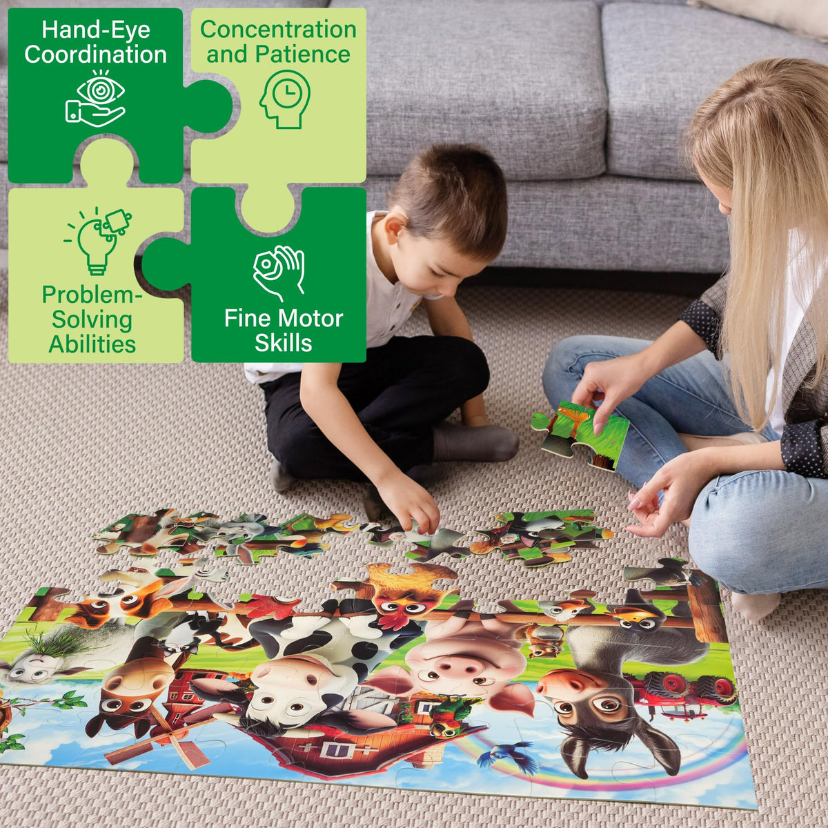 BenBen puzzle made of thick cardstock with non-toxic inks
