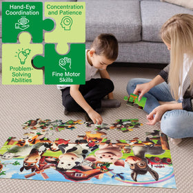 BenBen puzzle made of thick cardstock with non-toxic inks