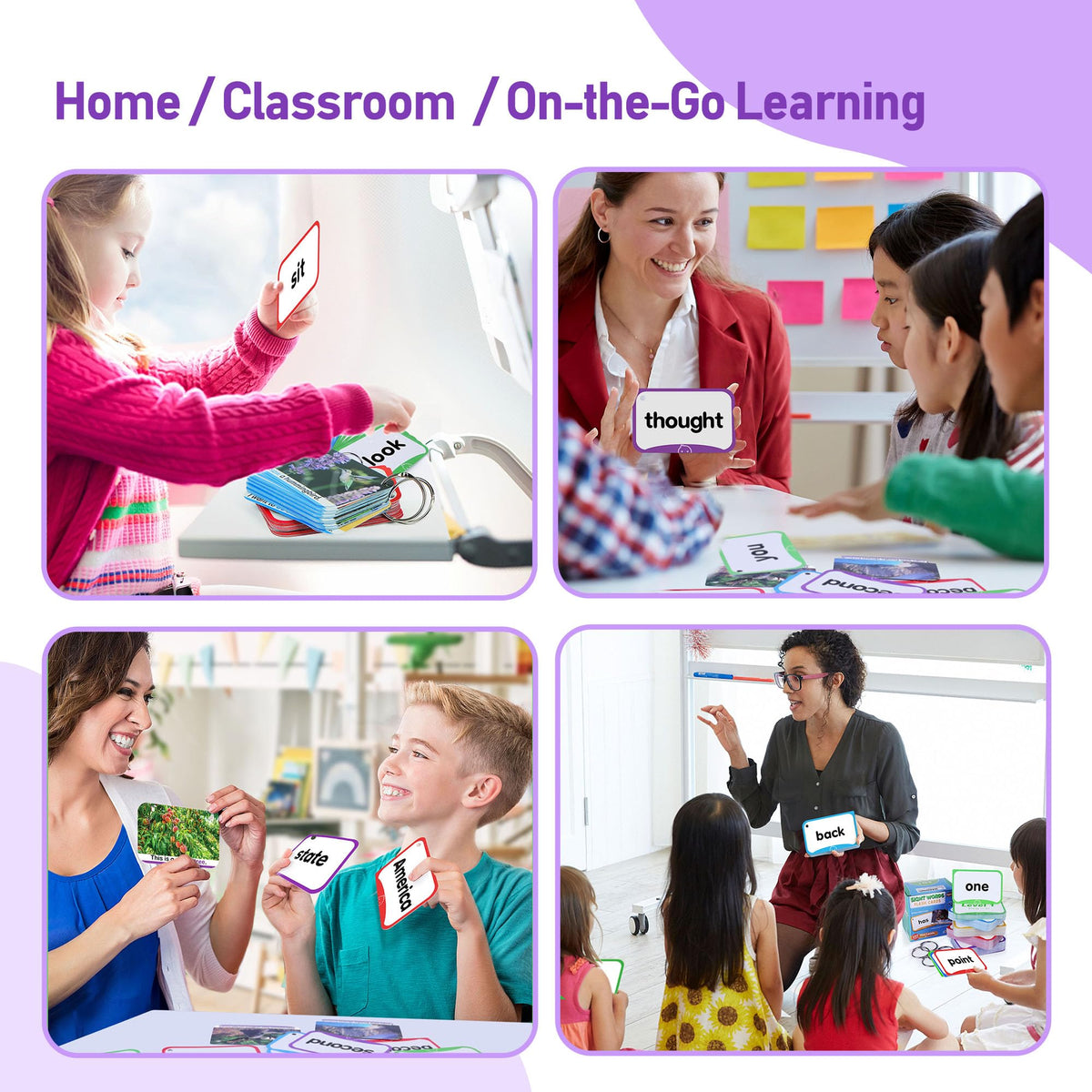 BenBen Sight Words Flash Cards jumbo-size cards fit little hands