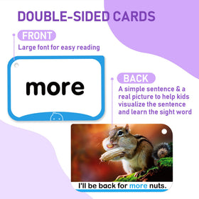 BenBen Sight Words Flash Cards word-side shows a high-frequency word clearly