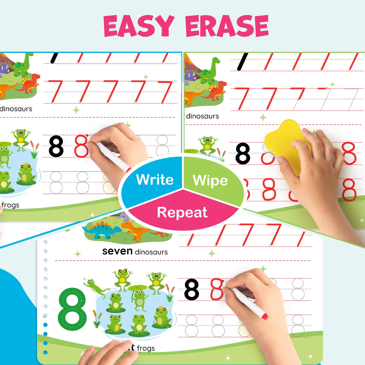 BenBen spiral-bound workbook with durable, kid-friendly pages