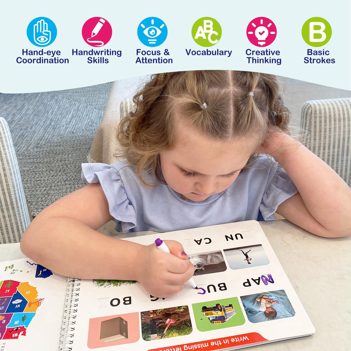 BenBen USA geography pages for world awareness and map skills