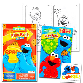 Bendon Cookie Monster coloring pages and stickers included in each play pack