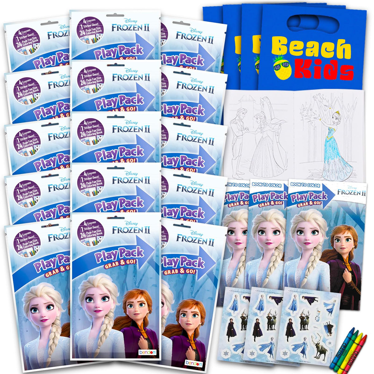 Bendon Disney Frozen playpack coloring book; ideal quiet play on the go.