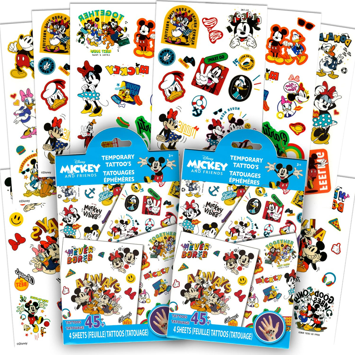 Bendon Mickey Mouse tattoos sheets offer quick party handouts.
