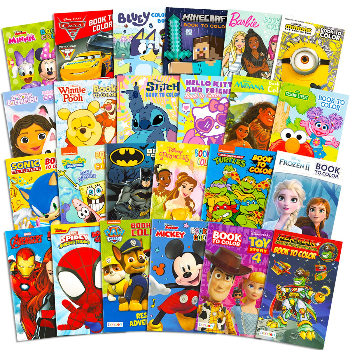Bendon Disney and Nickelodeon characters mini coloring book, perfect for classroom rewards.