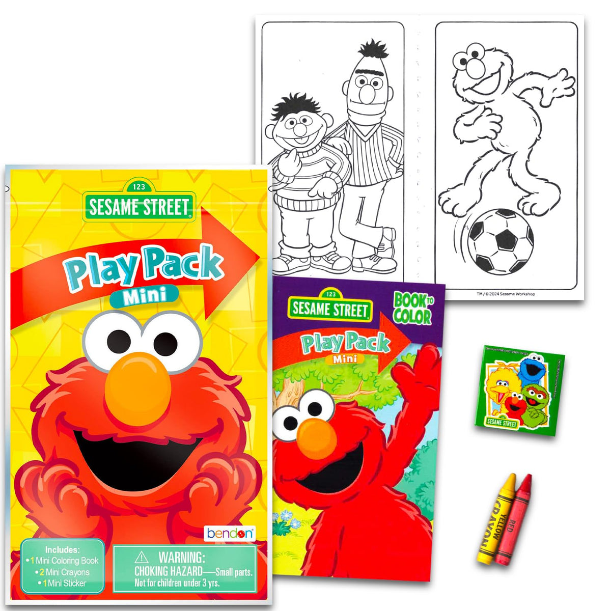 Bendon Elmo play packs with stickers provide quick, mess-free party entertainment