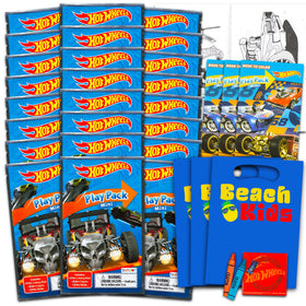 Bendon Hot Wheels mini play pack with coloring pages and stickers for party favors