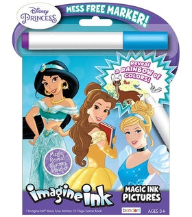 Pages with invisible ink ready to reveal colors with the marker