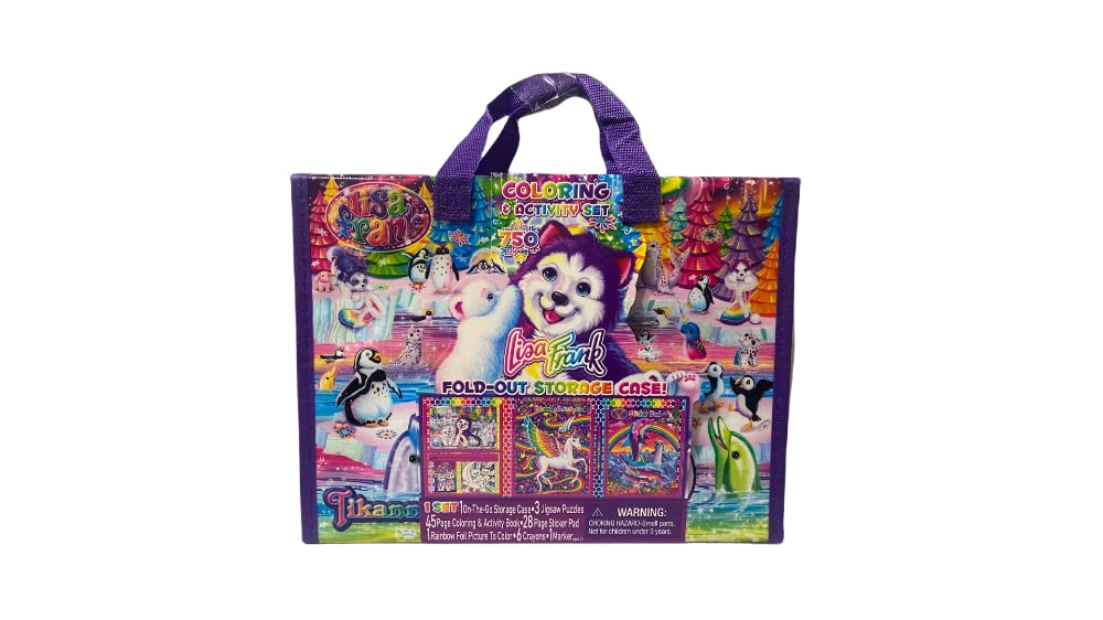 Bendon Lisa Frank coloring and activity set with fold-out storage case for organized fun