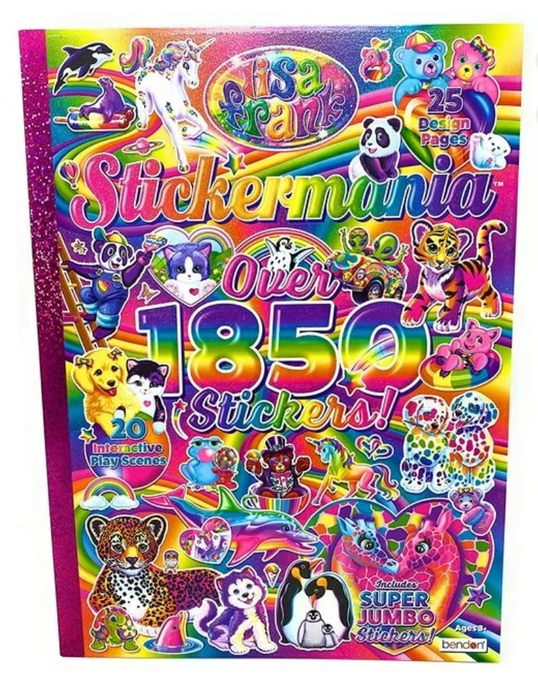 Bendon Lisa Frank Stickermania over 1850 stickers for creative expression